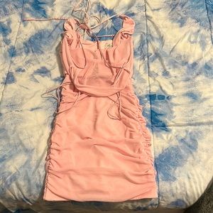 Oh Polly Halter Neck Corset Mini Dress